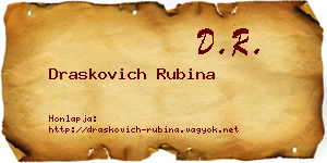 Draskovich Rubina névjegykártya
